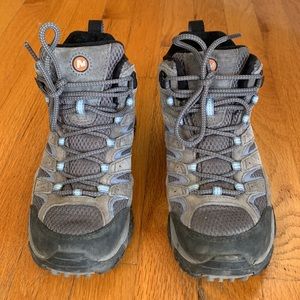 Merrell Moab 2 mid waterproof hiking boots in granite